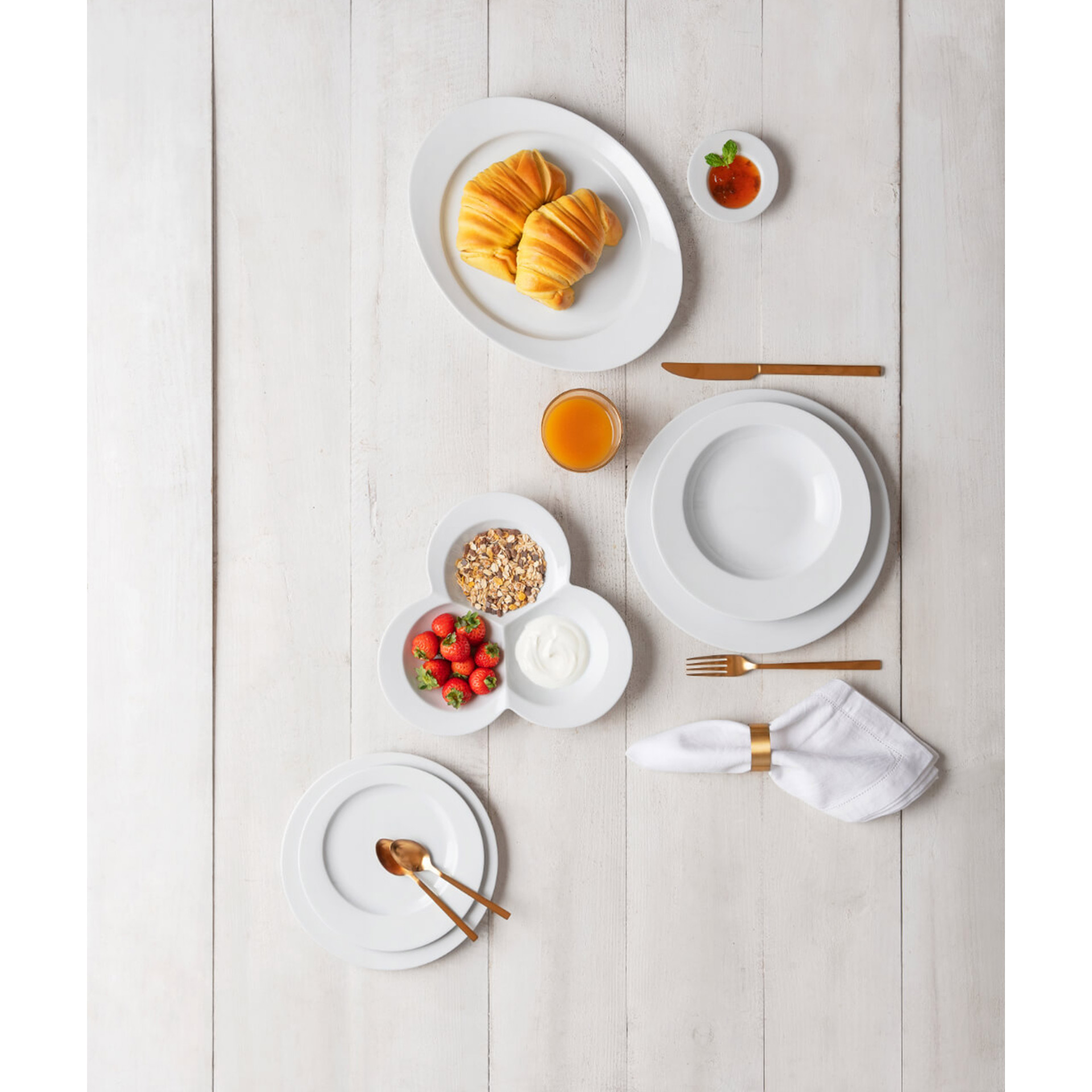 Travessa Eclipse Oval Branco 38X30CM