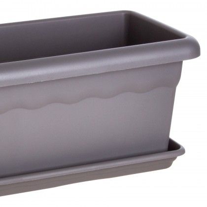 Prato Para Floreira Terra Antracite 57X23cm