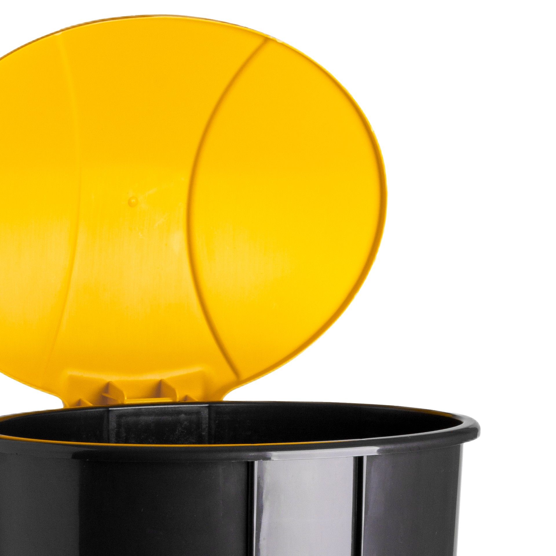 Balde Preto Com Pedal E Tampa Azul 60L