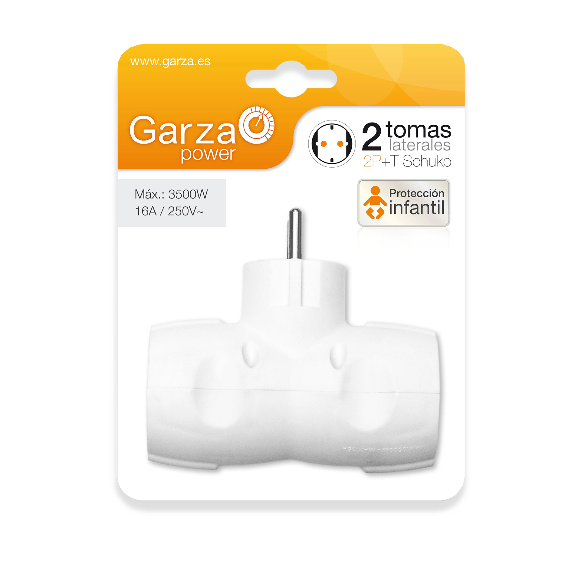 Adaptador 2 Tomadas Laterais 4X9cm