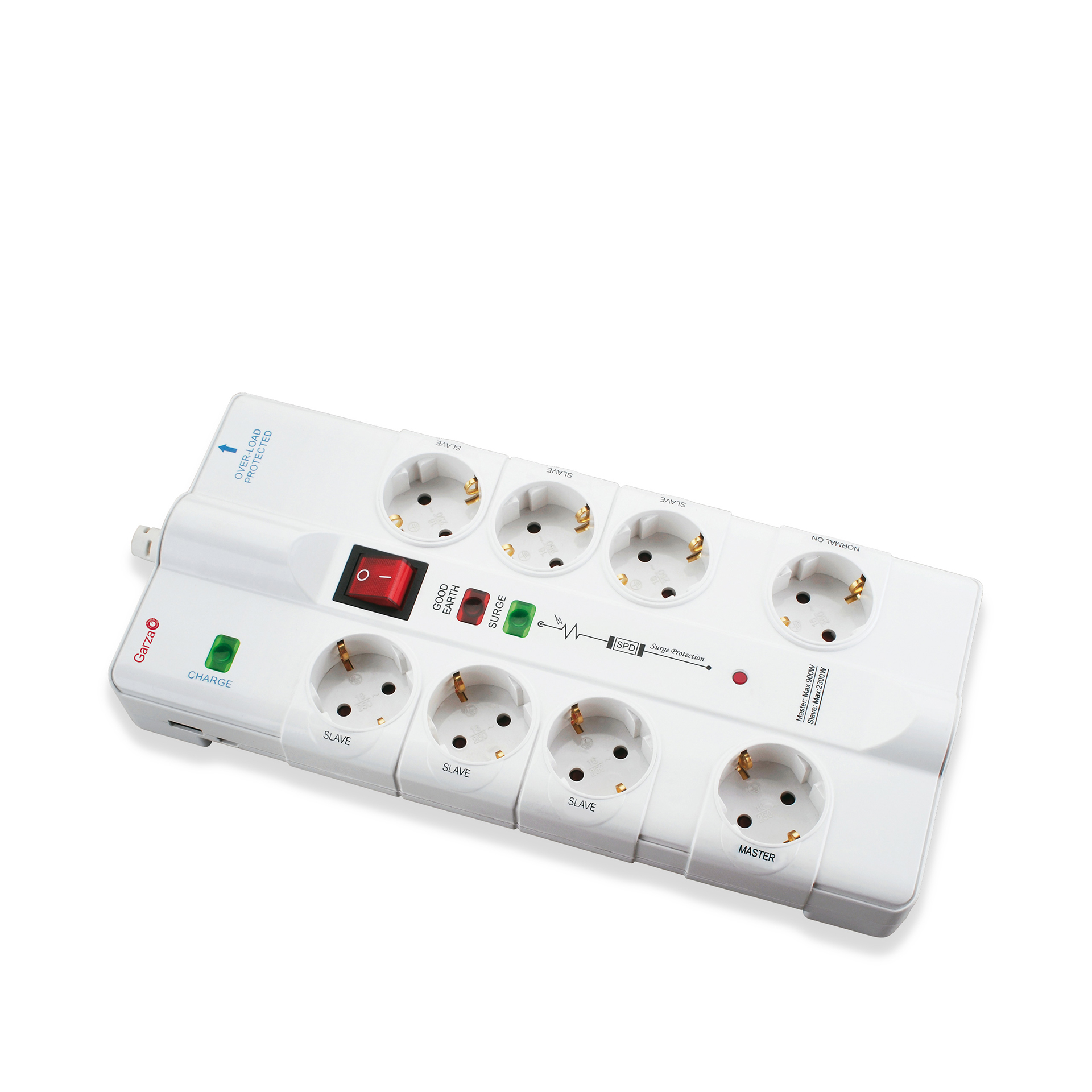 Extensão 5 Tomadas com Interruptor+Usb+Tv+Rj11 1.4M