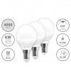 Lmpada Led Esfrica E14 6W Luz Neutra Pack 3