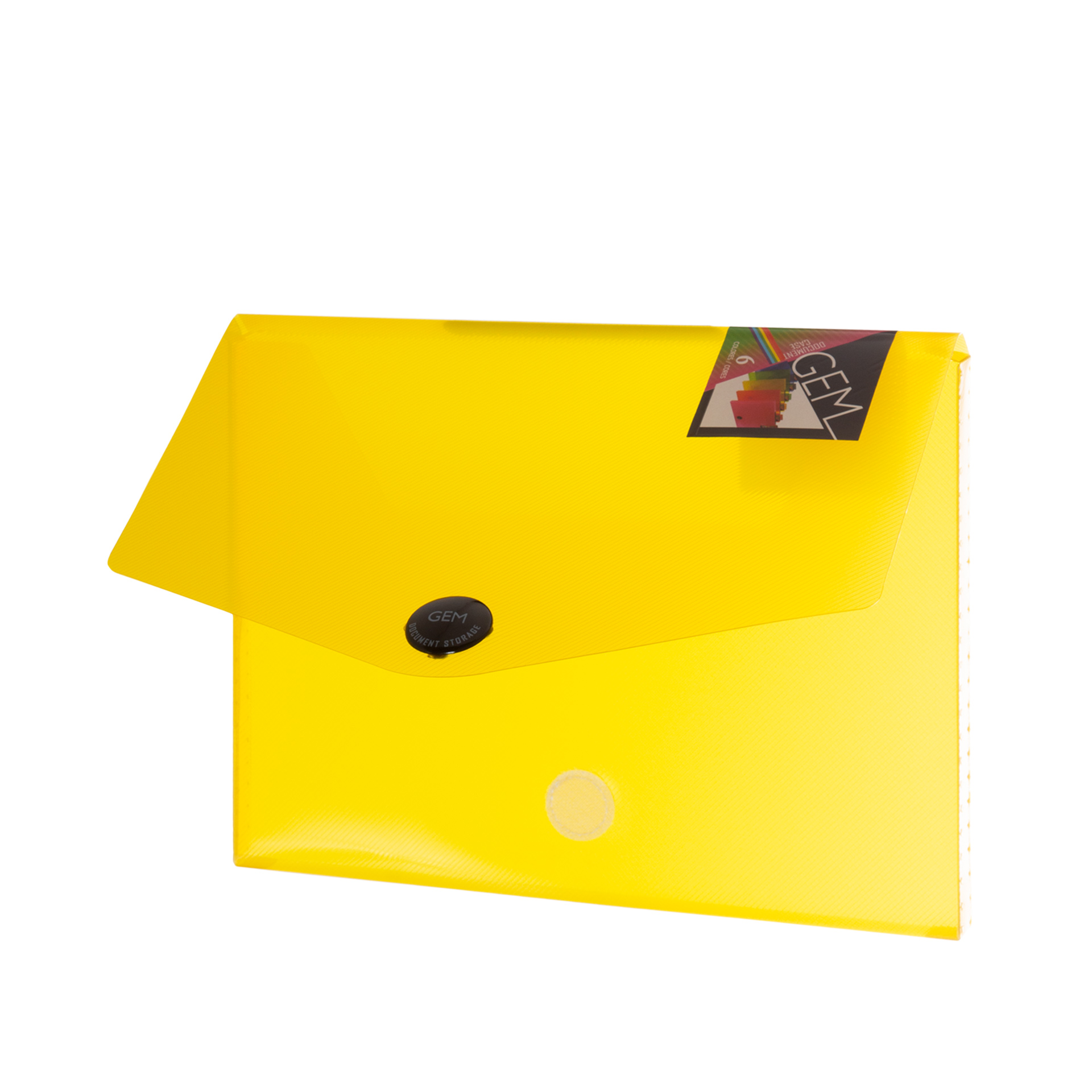 Pasta Projetos com Velcro Amarelo A4