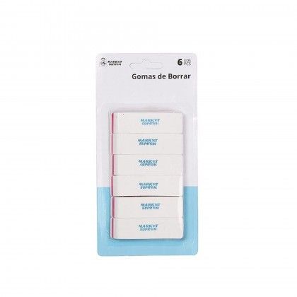 Borracha Branco 2X6.2X0.8cm Pack 6