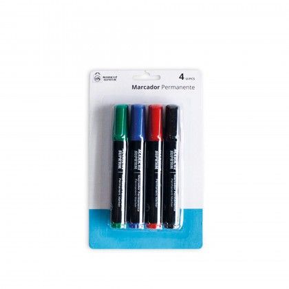 Marcador Permanente 13.5X1.8cm Pack 4 Marcador Permanente 13.5X1.8cm Pack 4