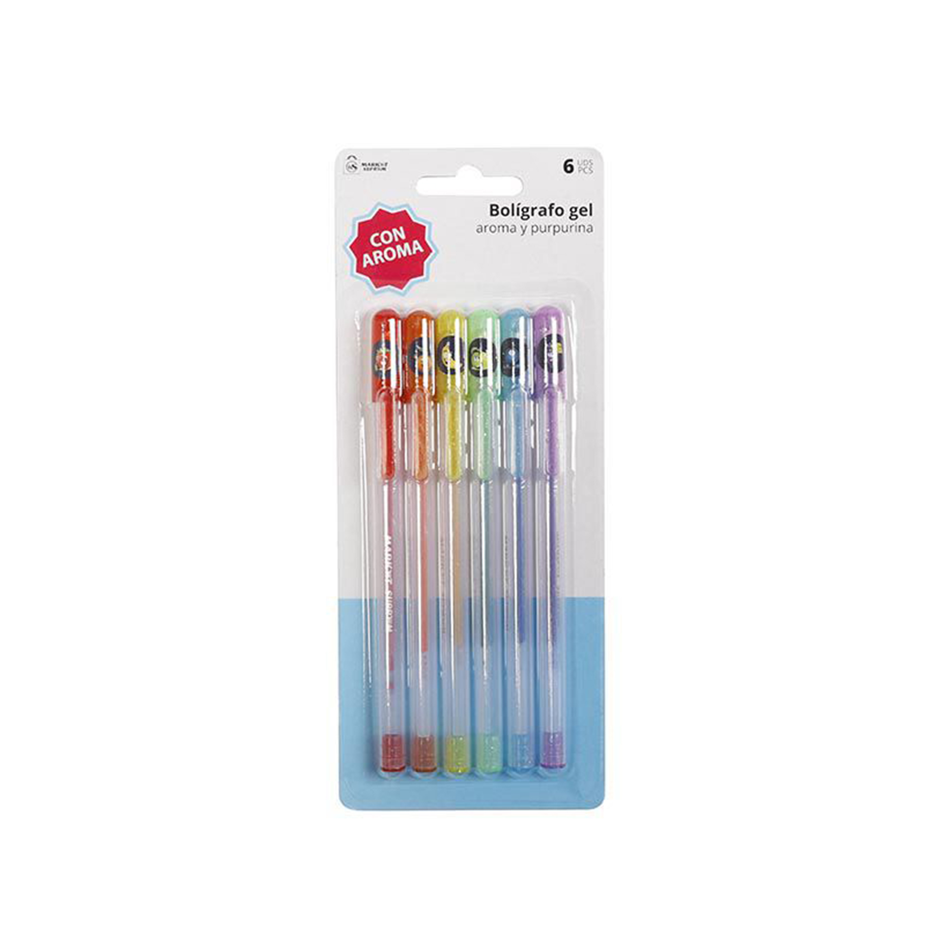 Caneta Gel Aroma / Purpurinas Pack 6