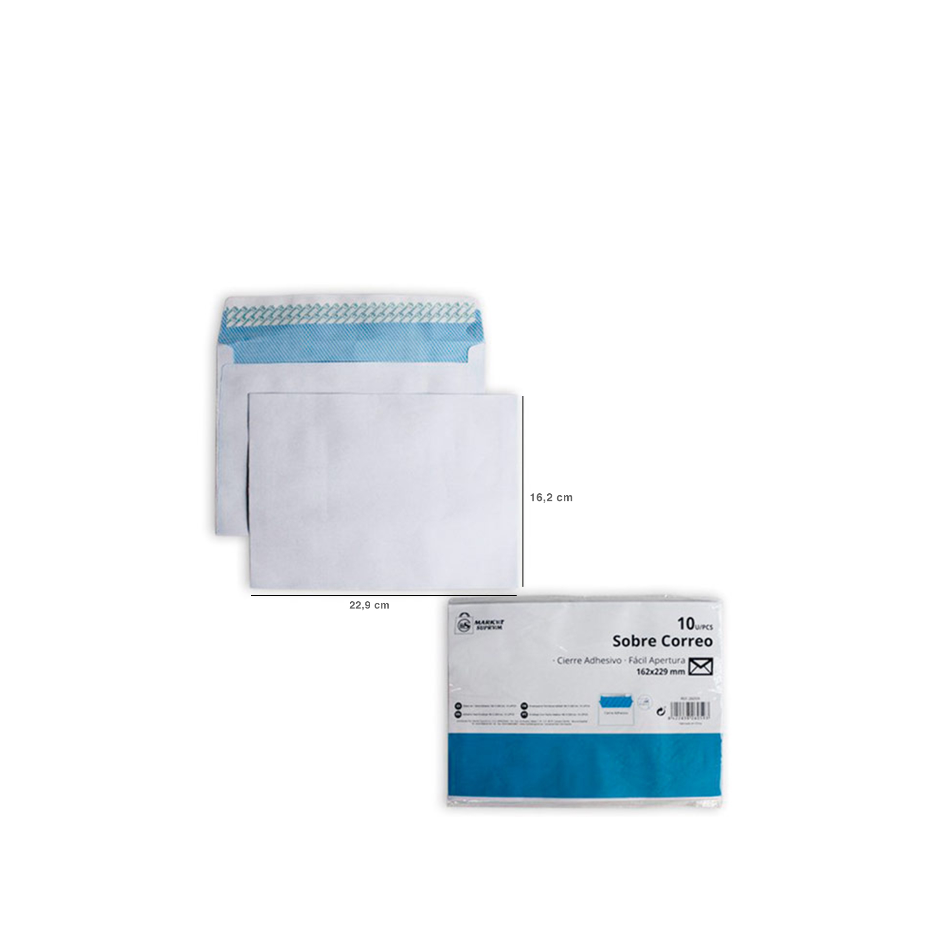 Envelope Papel 16.2X22.9cm Pack 10