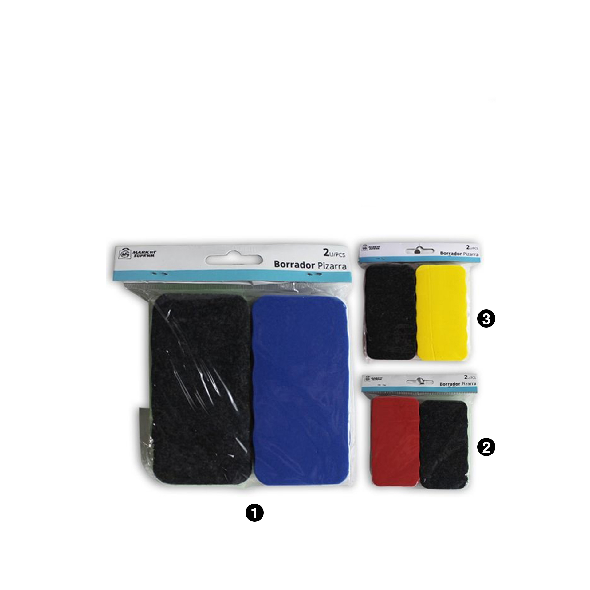 Apagador Quadro Magnético 11X5.5cm Pack 2