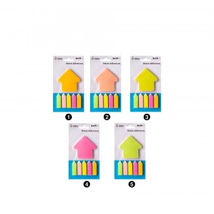 Notas Adesivas  Market Suprem Seta 6X25 Folhas 7cm/12cm