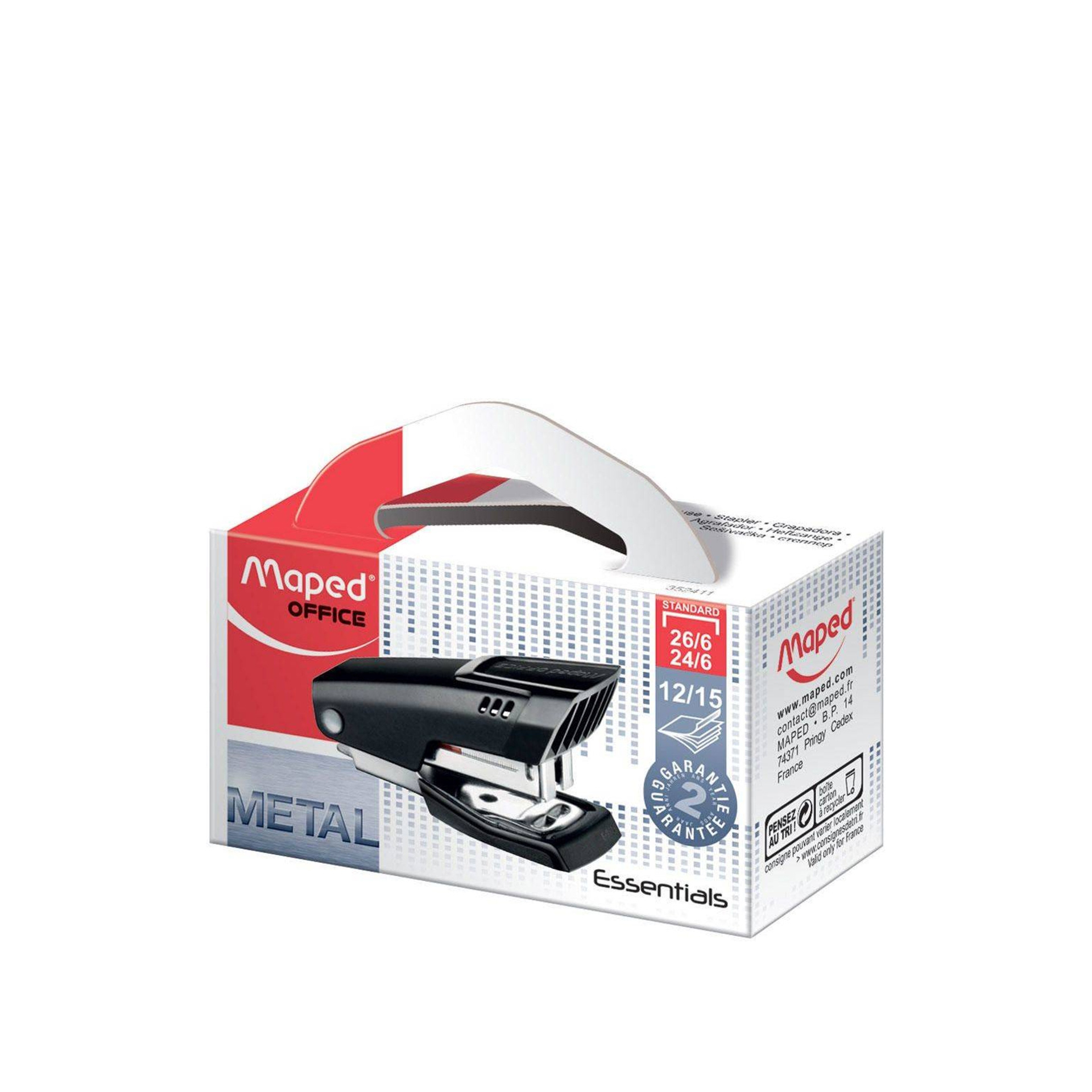 Agrafador Maped Essentials Mini Preto