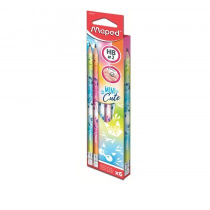 L�pis Maped Grafite Minicute HB2 Pack 6