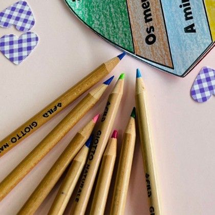 Lápis Cor Giotto Naturale 3.3mm 12 Cores Lápis Cor Giotto Naturale 3.3mm 12 Cores