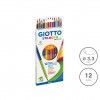 L�pis Cor Giotto Stilnovo Bicolor 3.3mm 12X2 Cores