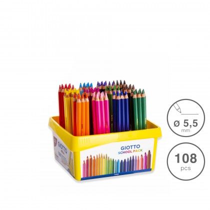 L�pis Cor Giotto Mega 5.5mm 9X12 Cores