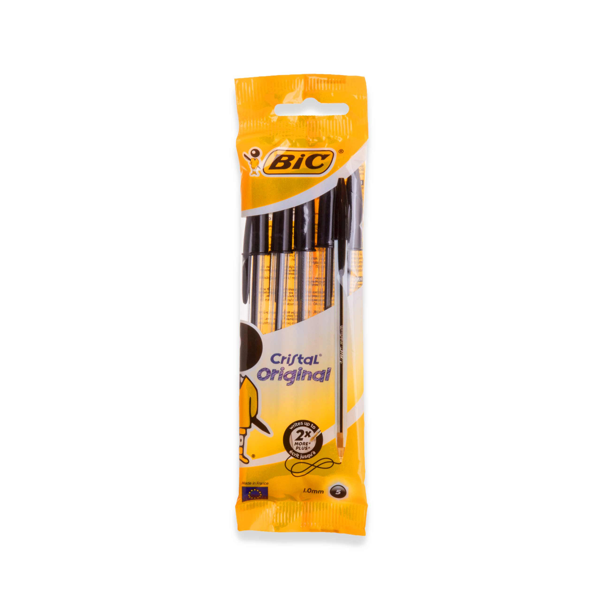 Esferográfica Bic Cristal Original Preto Pack 5