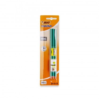 L�pis Grafite Bic Evolution 2HB + Afia + Borracha Pack 5