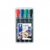 Marcador Permanente Staedtler 4 Cores 2mm Marcador Permanente Staedtler 4 Cores 2mm