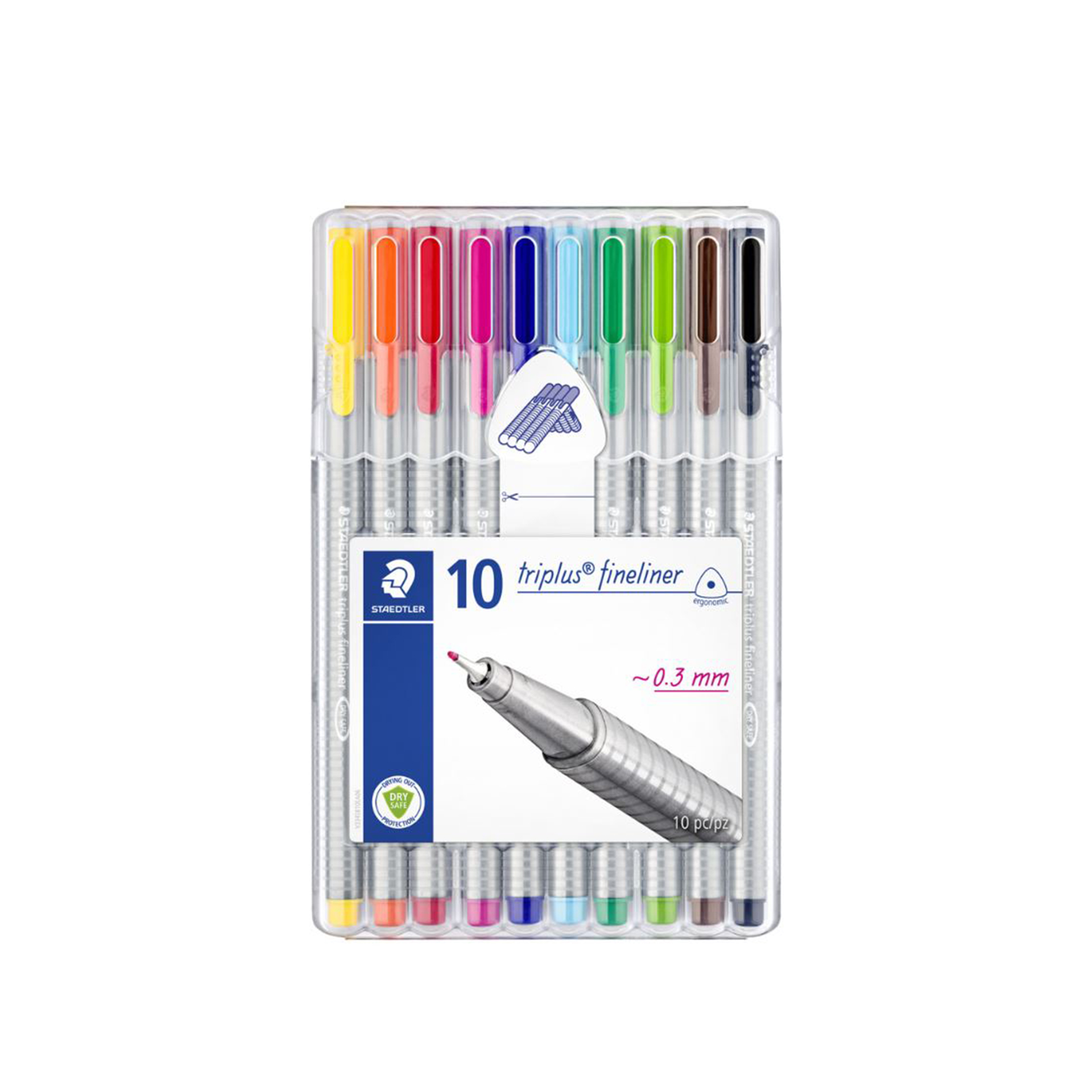 Caneta Ponta Fina Staedtler 10 Cores 0.3mm