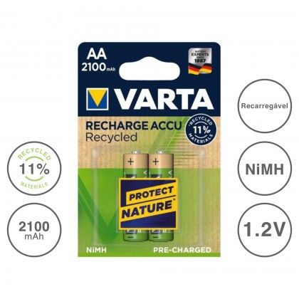 Pilha Recarregvel Recycled AA Pack 2