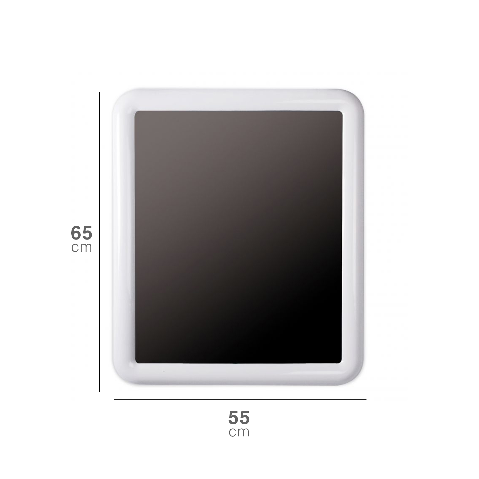 Espelho Retangular Branco 55X4.3X65cm