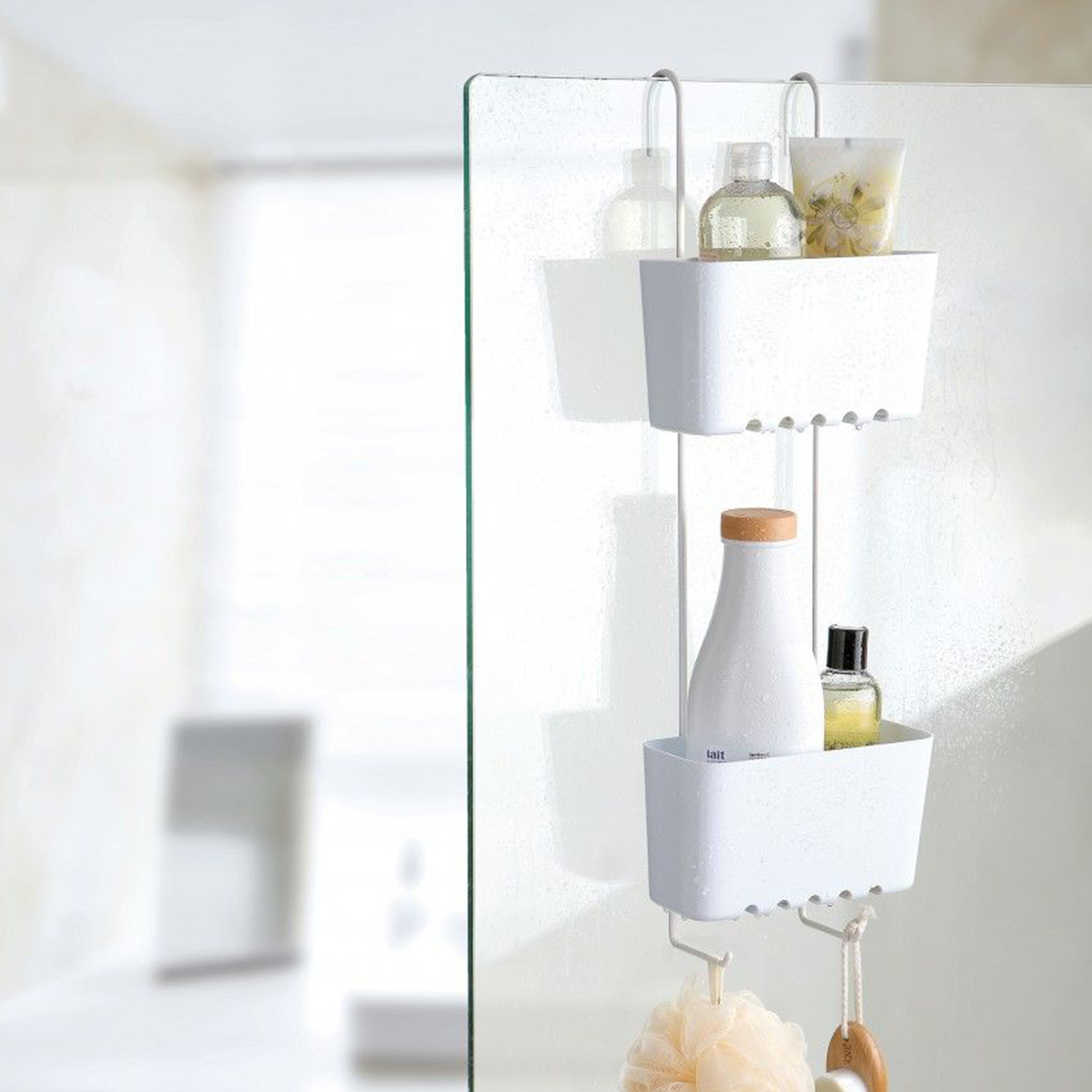 Cesto Cabide WC Standard Duplo Glacé 20X13X59cm