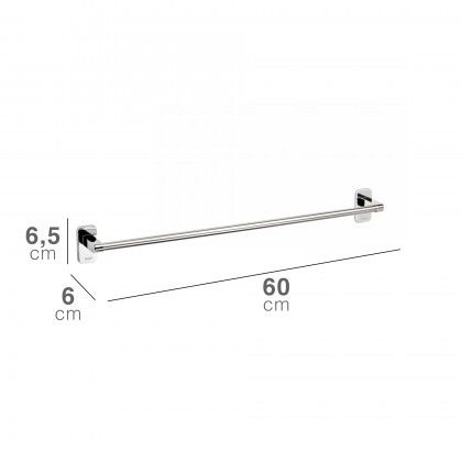 Toalheiro Parede Slim Grande 6.5X6X60CM