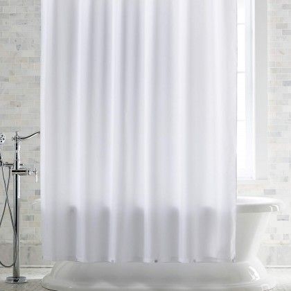 Cortina de Duche Polister Branco 180X180cm