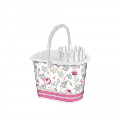 Balde Esfregona Plstico Rosa 14l 37X30X32cm