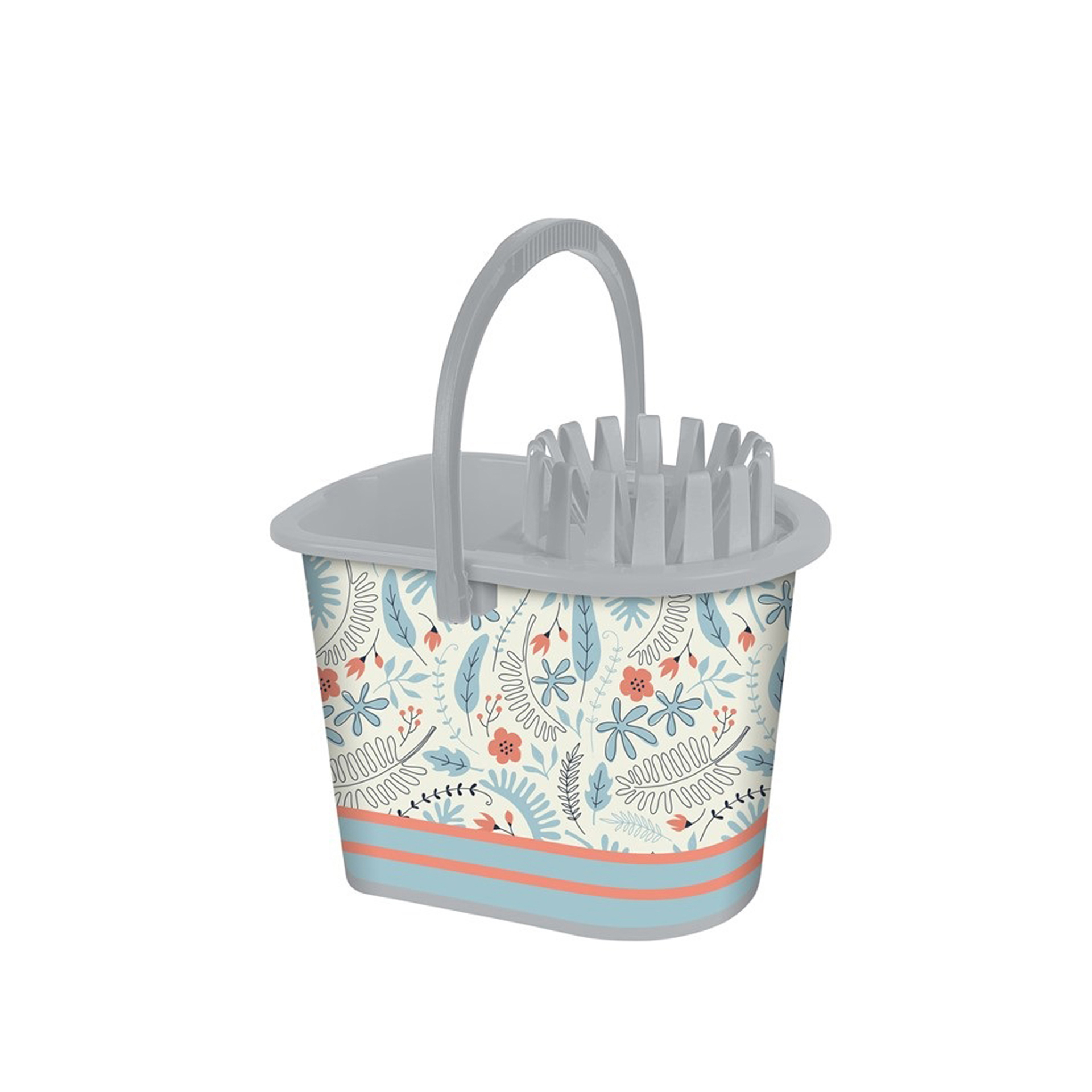 Balde Esfregona Plástico Cinzento 14l 37X30X32cm