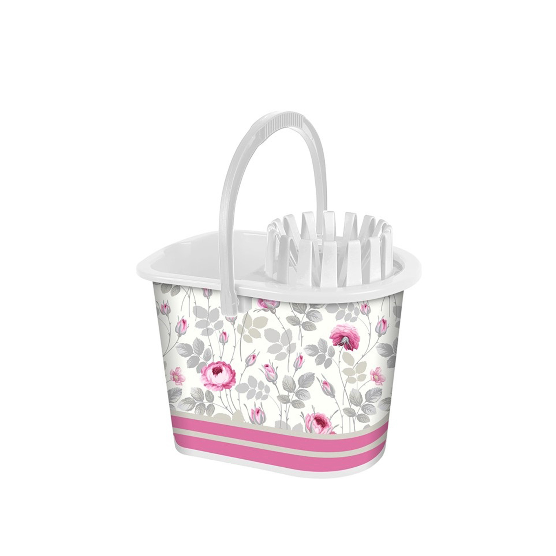 Balde Esfregona Plástico Rosa 14l 37X30X32cm