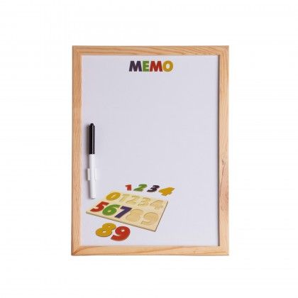 Quadro Escrita Madeira/Plstico Branco 30X40cm