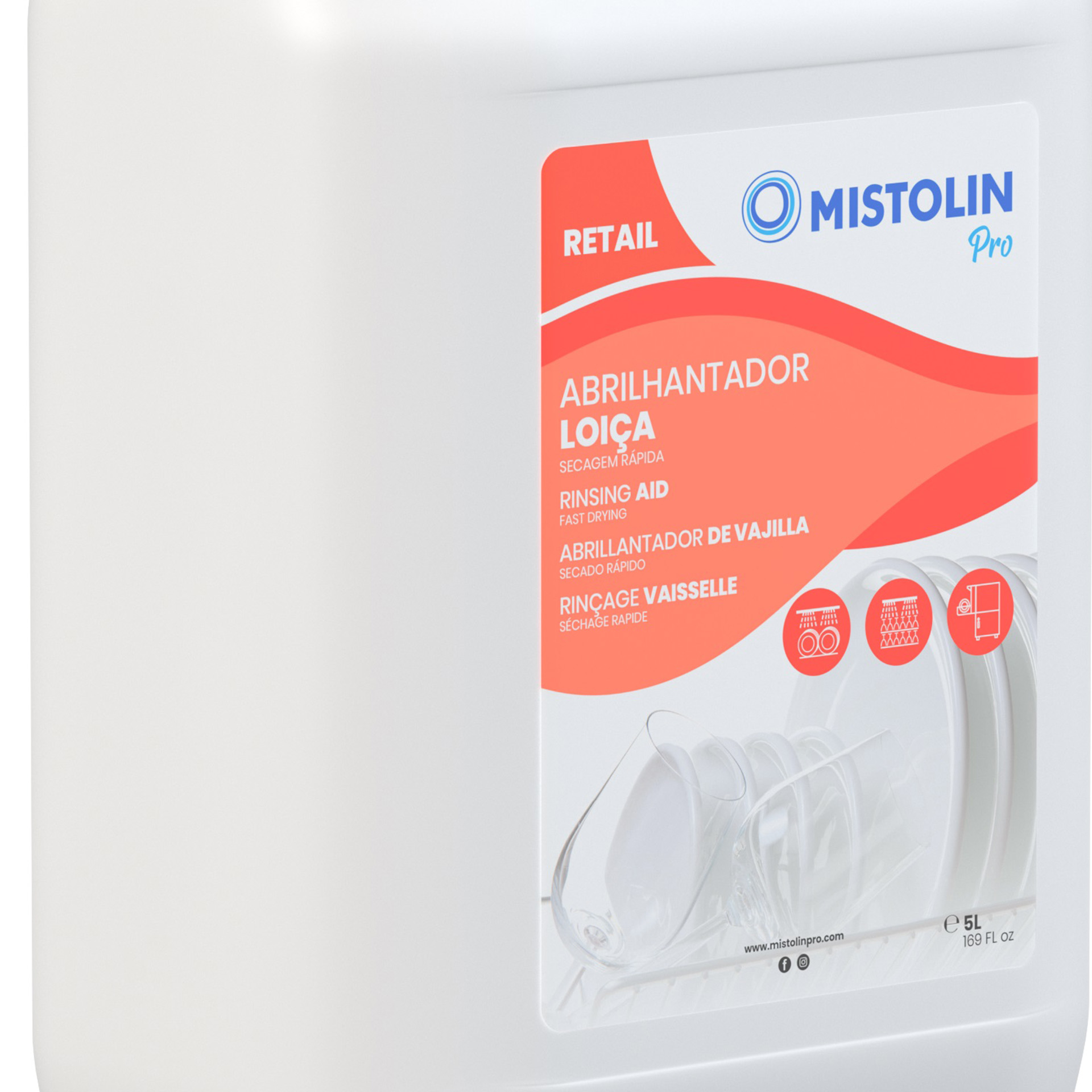 Abrilhantador Máquina Loiça Mistolin Pro 5000ml