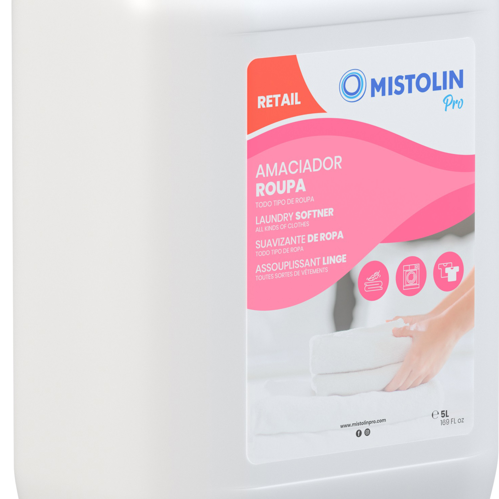 Amaciador Roupa Mistolin Pro 5000ml