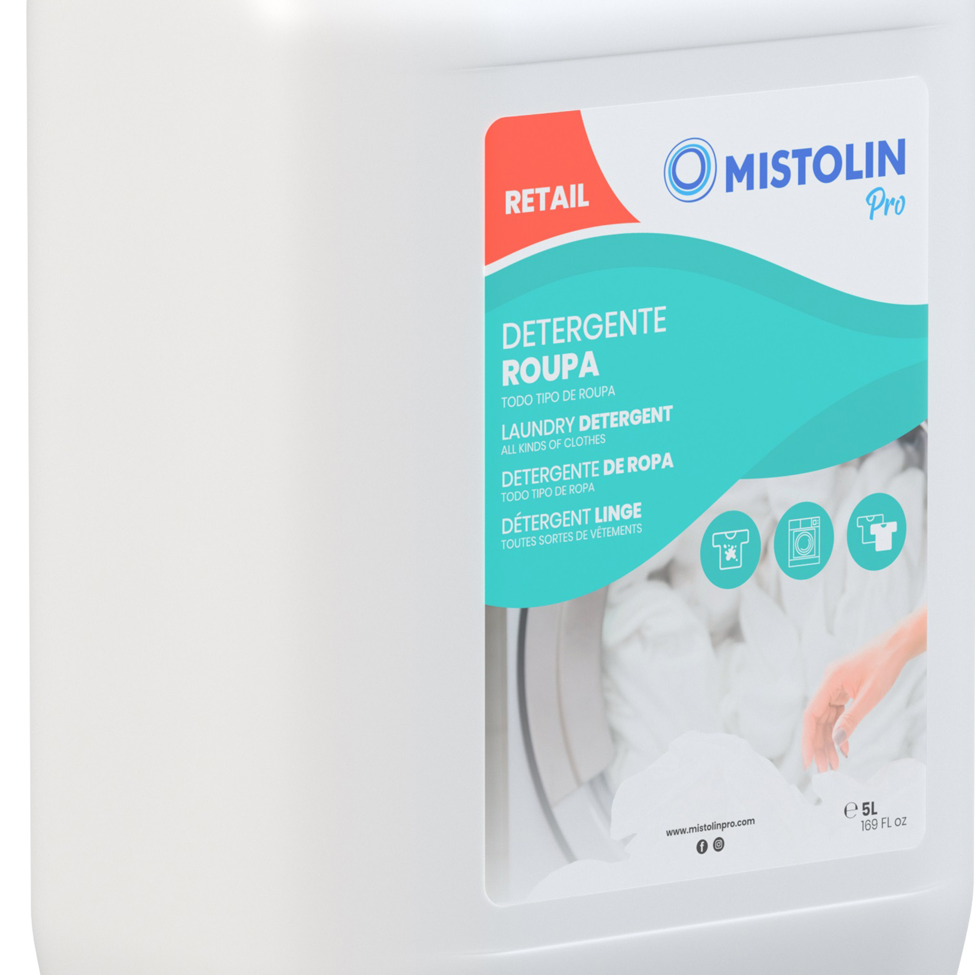 Detergente Roupa Mistolin Pro 5000ml