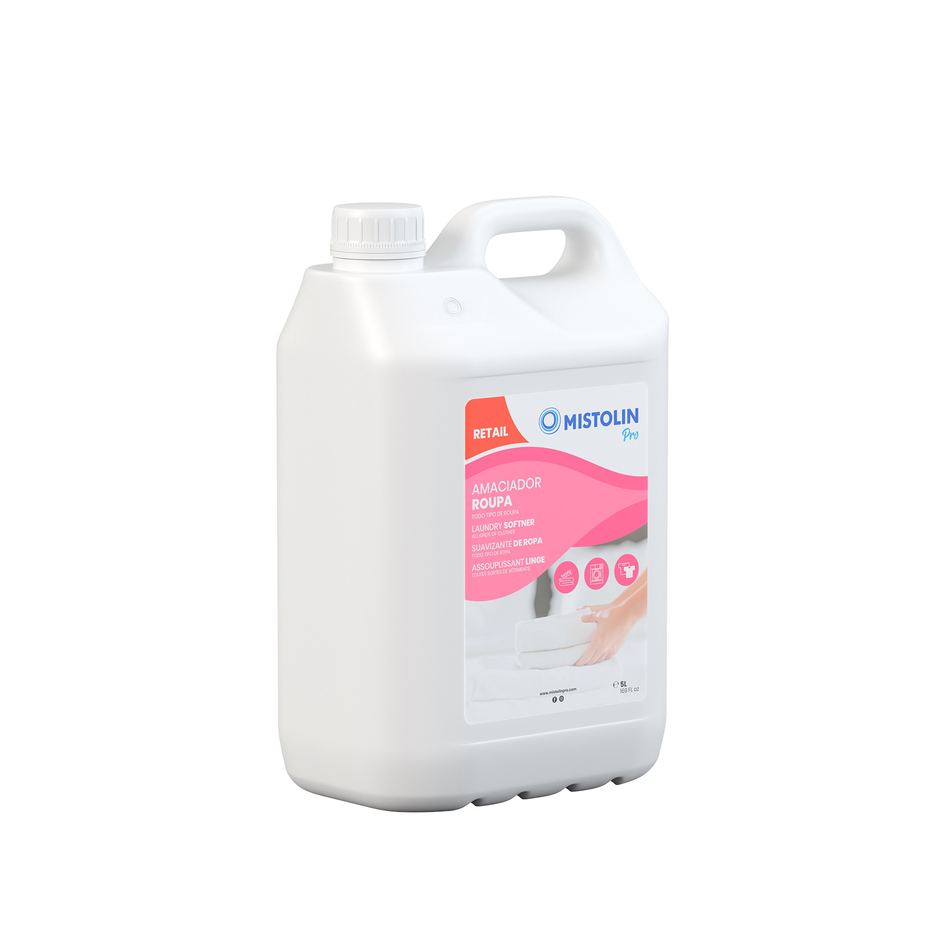 Amaciador Roupa Mistolin Pro 5000ml