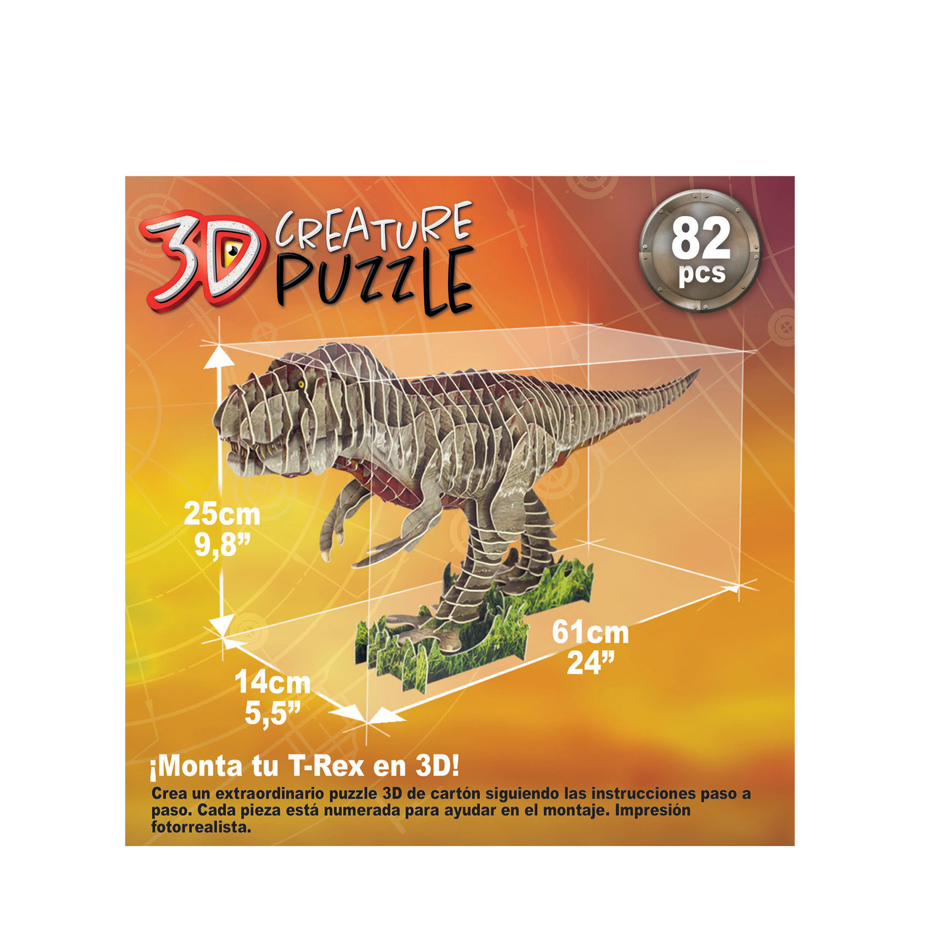 Puzzle 3D Educa Tyrannosaurus Rex 82 Peças
