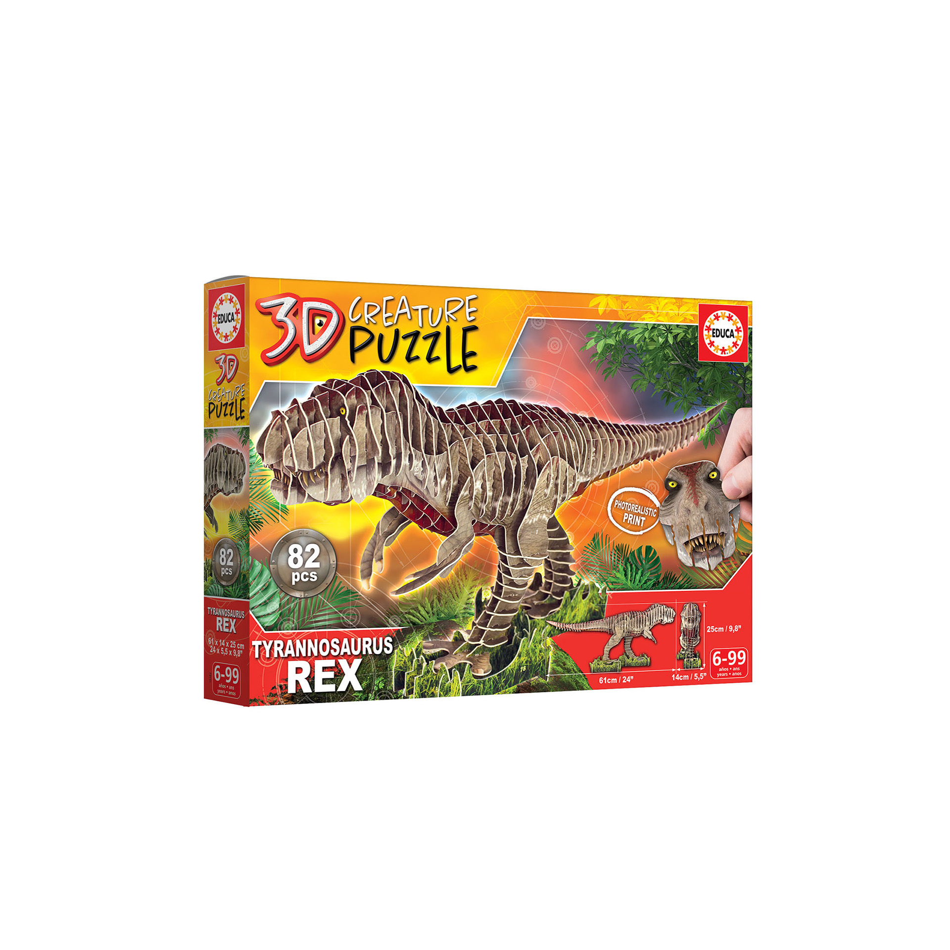 Puzzle 3D Educa Tyrannosaurus Rex 82 Peças
