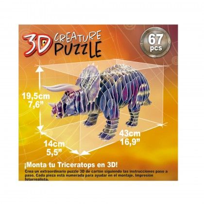Puzzle 3D Educa Triceratops 67 Pe�as