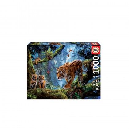 Puzzle Educa 1000 Pe�as Tigres Na �rvore