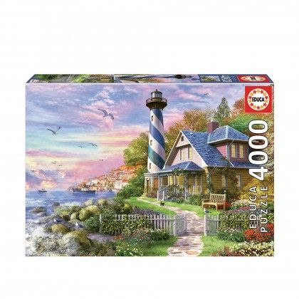 Puzzle Educa 4000 Peças Farol Rock Bay Puzzle Educa 4000 Peças Farol Rock Bay