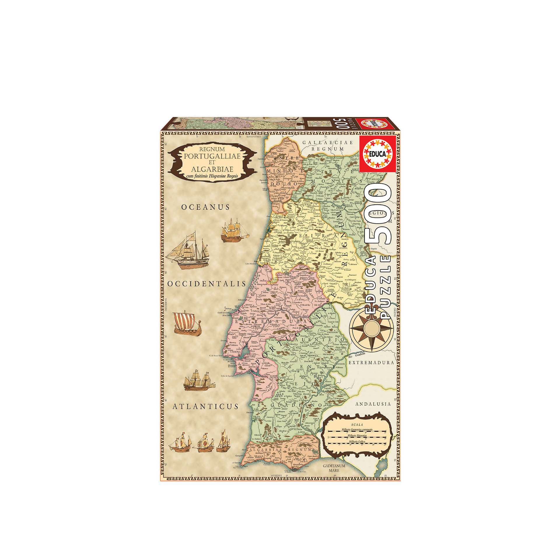 Puzzle Educa 500 Peças Mapa Portugal 1710