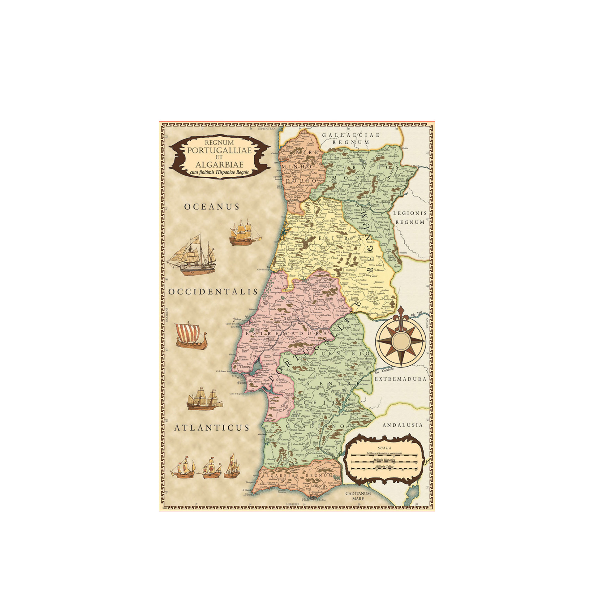 Puzzle Educa 500 Peças Mapa Portugal 1710