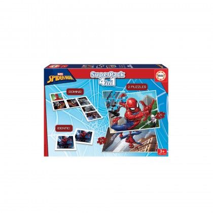 Jogo Superpack 4 em 1 Educa Spiderman Jogo Superpack 4 em 1 Educa Spiderman