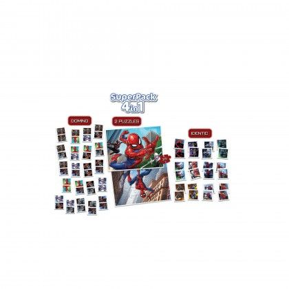 Jogo Superpack 4 em 1 Educa Spiderman Jogo Superpack 4 em 1 Educa Spiderman