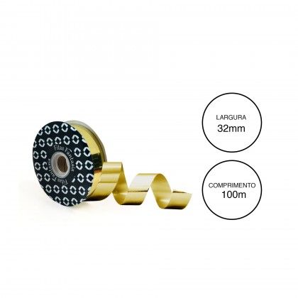 Rolo Fita Embrulho 18mm 100m Metal Vermelho