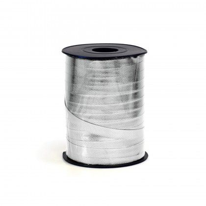 Rolo Fita Embrulho Martelado 10mm 250m Metal Prateado