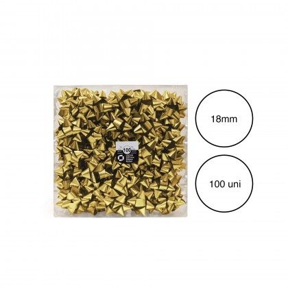 Lao Estrela 18mm Metal Dourado Caixa 100