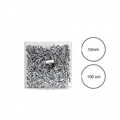 Lao Estrela 10mm Metal Prateado Caixa 100