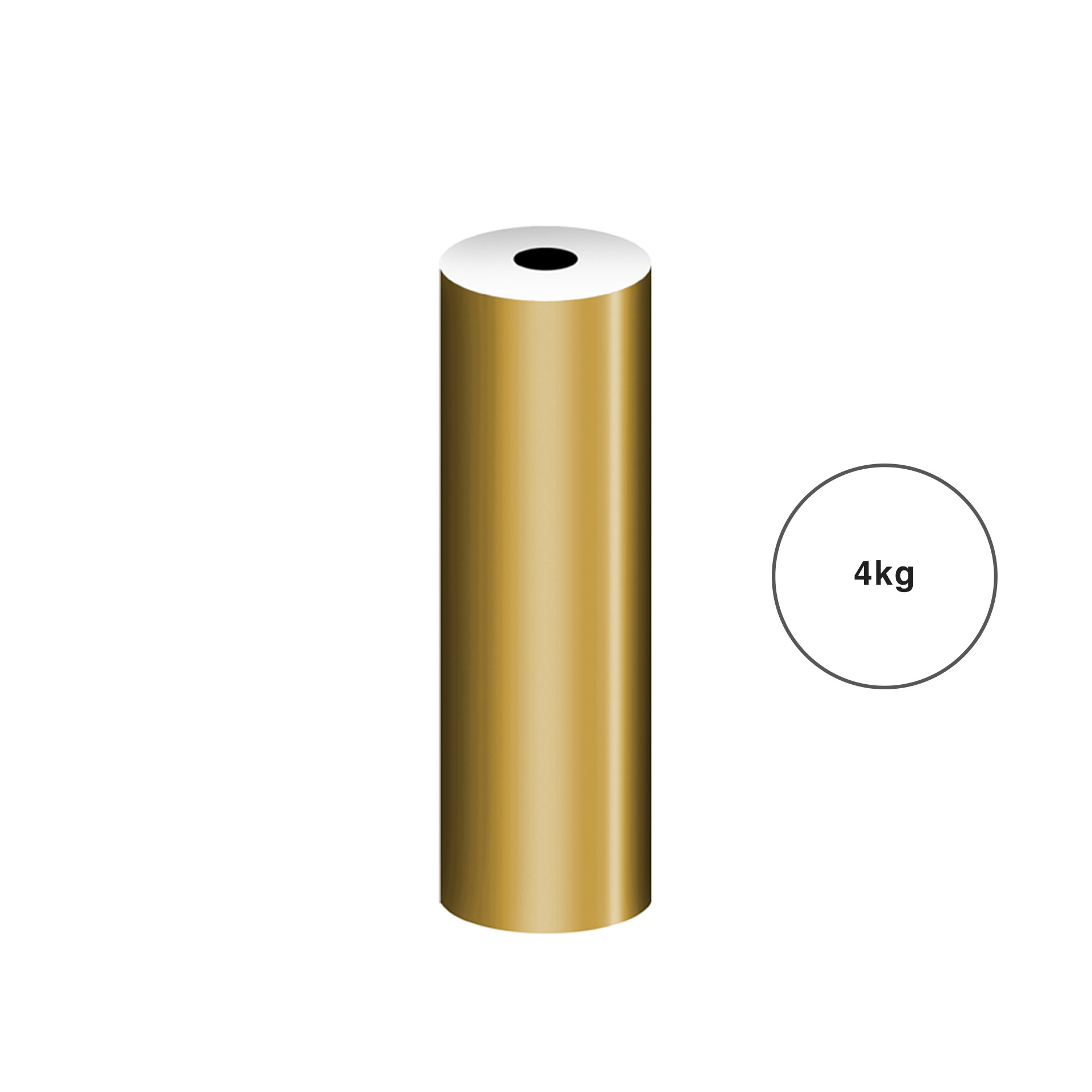 Bobine Papel Embrulho Natal 62cmX4kg Dourado