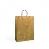 Saco Papel Kraft Asa Retorcida Dourado 32X14X40cm